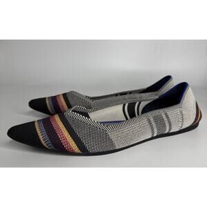 ROTHY'S The Points Inverse Stripe Flats Women's Retired SZ 10.5